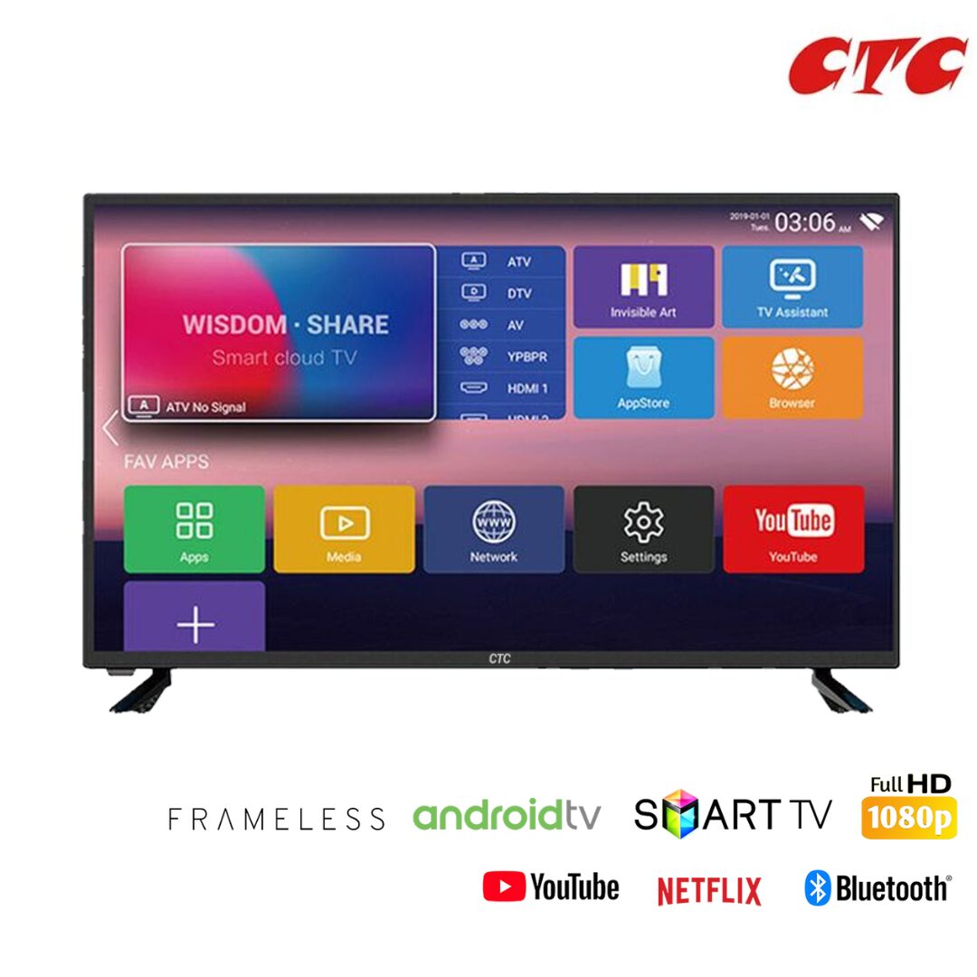 CTC 32 Inch Smart TV – HD LED, WiFi, Android Apps, Clear Sound