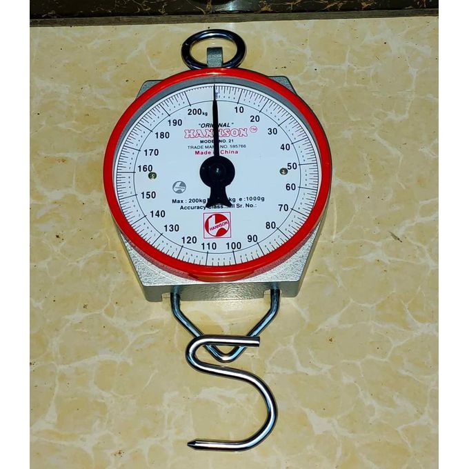 Hanson 200kg Heavy-Duty Analog Spring Balance Hanging Scale – Mechanical Hook Scale for Shops & Warehouses