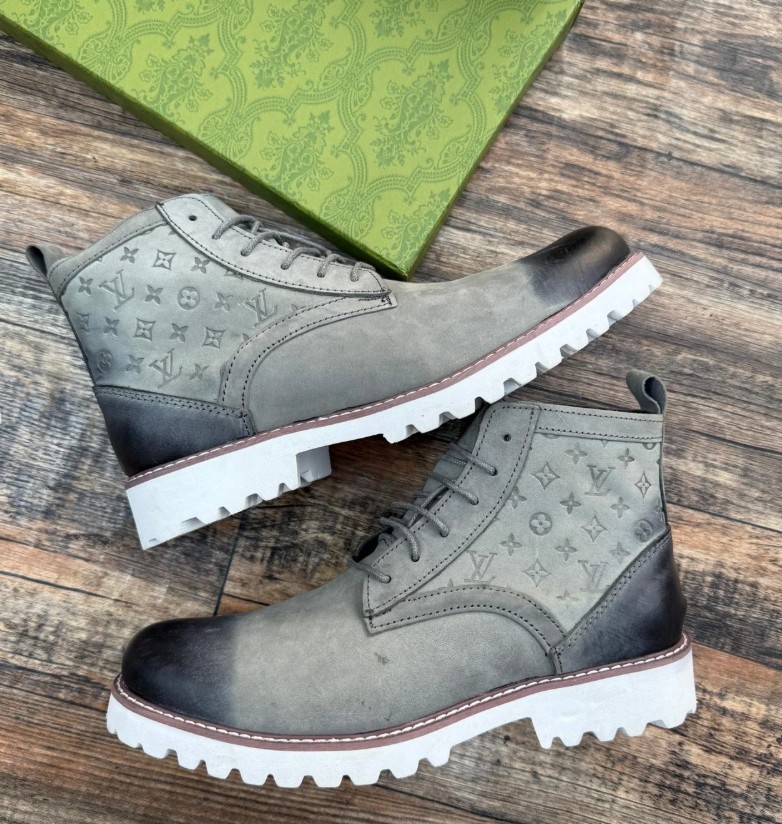 Louis Vuitton LV Ranger Boots with White Lug Sole – Luxury Designer Footwear